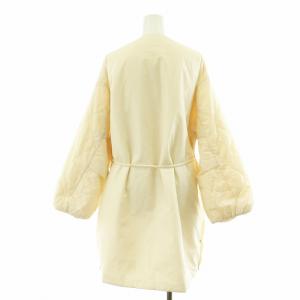 CASA FLINE 再生ポリエステル中綿コート ミドル丈 ノーカラー アウター F アイボリー 1204407076