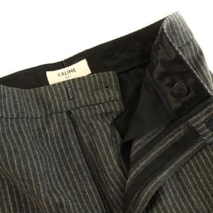 CELINE 20AW テーパードパンツ ストライプ柄 M グレー