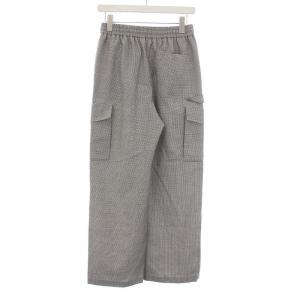 CELINE ルーズカーゴパンツ イージー チェック 34  アイボリー ブラウン 2P840462T