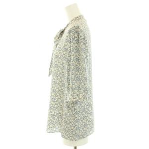 CELINE Elegant Printed Silk Crepon Blouse