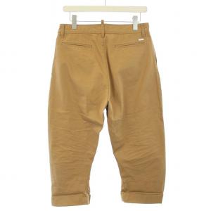 DSQUARED2 ワークパンツ クロップドパンツ ボタンフライ ロールアップ 36 XS 茶 キャメル