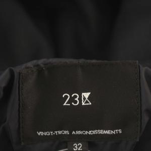 23区 ダウンジャケット フード 32 XS 黒 ブラック