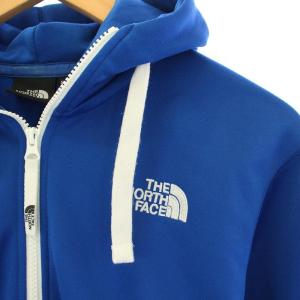 THE NORTH FACE REARVIEW JERSEY HOODIE ジップアップパーカー 長袖 裏起毛 ロゴ S 青 ブルー NT11539