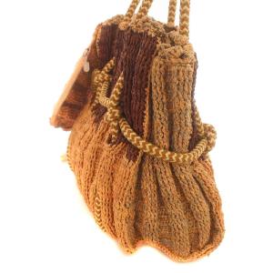 JAMIN PUECH トートバッグ ハンドバッグ ラフィア ポーチ付き ピンクベージュ