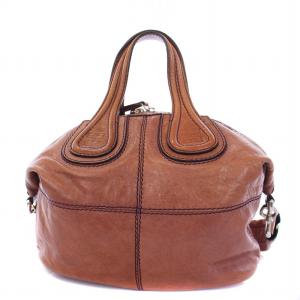 GIVENCHY ナイチンゲール 2WAY ハンドバッグ ワンショルダーバッグ レザー 茶 ブラウン