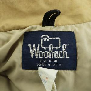 WOOLRICH ダウンジャケット フード ファー コットン ナイロン アウター M ベージュ