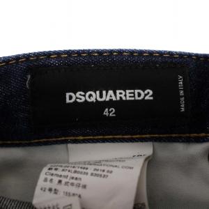 DSQUARED2 16AW CLEMENT JEAN スキニー デニムパンツ ジーンズ ボタンフライ 42 XS インディゴ S74LB0035