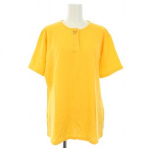 Salvatore Ferragamo ポロシャツ ノーカラー カットソー ガンチーニ 半袖 ONE 黄色 イエロー