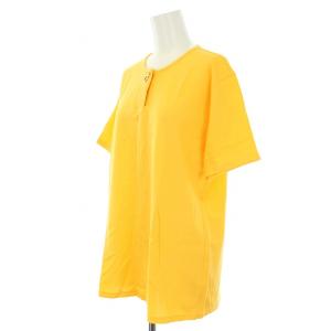 Salvatore Ferragamo ポロシャツ ノーカラー カットソー ガンチーニ 半袖 ONE 黄色 イエロー