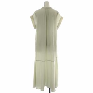 Plage 20SS ワンピース ロング マキシ スキッパー ハーフボタン フレンチスリーブ 半袖 36 S アイボリー