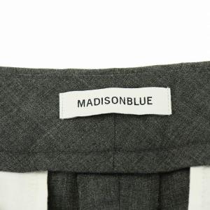 MADISONBLUE 23SS WAIST LOW WIDE-LEG ワイドパンツ スラックス ボタンフライ ウール 2 M グレー MB231-3004