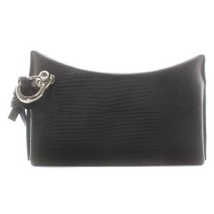 TOFF&LOADSTONE ナオ Nao ポシェット ショルダーバッグ リザード型押しレザー 黒 ブラック