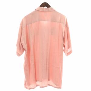 BEDWIN＆THE HEARTBREAKERS WASH AND WEAR オープンカラー シャツ ビッグサイズ ワッペン 刺繍 N4 XL 半袖 ピンク
