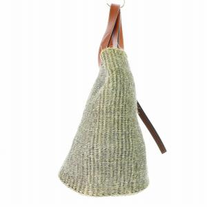 LOEWE かごバッグ ストローバッグ バスケット アナグラム カーキ ブラウン