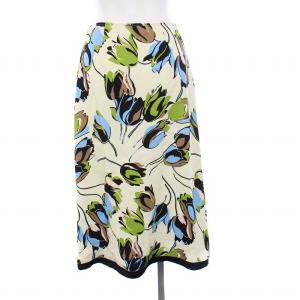 MARNI 21AW フレアスカート ロング チューリッププリント 花柄 40 M アイボリー