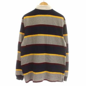 POLO RALPH LAUREN ラガーシャツ ボーダー ロンT 長袖 L ネイビー グレー