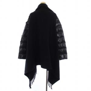 MONCLER MANTELLA フリンジショールコート ブラック