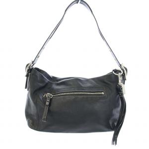 COACH ワンショルダーバッグ フリンジ レザー 黒 ブラック 1417