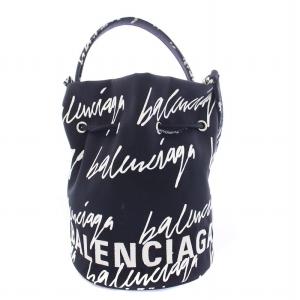 BALENCIAGA WHEEL XS ドローストリング ショルダーバッグ ハンドバッグ 2WAY ブラック 619458