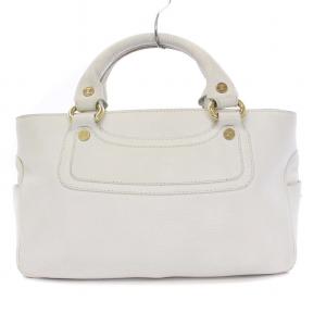 CELINE ブギーバッグ ハンドバッグ トートバッグ レザー 白 ホワイト