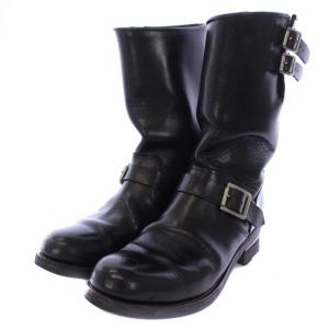 RUDE GALLERY エンジニアブーツ ロングブーツ ベルト レザー 27cm ブラック