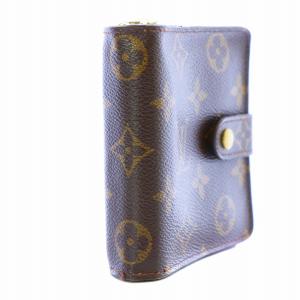 LOUIS VUITTON モノグラム コンパクトジップ 二つ折り財布 ウォレット 小銭入れあり レザー 茶 ブラウン M61667