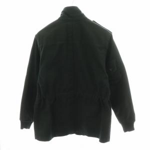GUCCI ミリタリージャケット サファリジャケット ジップアップ コットン 44 ブラック