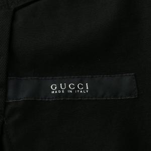 GUCCI ミリタリージャケット サファリジャケット ジップアップ コットン 44 ブラック