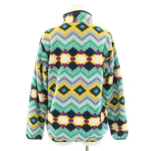 Patagonia 16AW ライトウェイトシンチラスナップT フリースジャケット プルオーバー 総柄 XS グレー 青 ブルー
