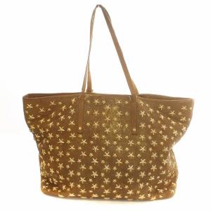 JIMMY CHOO サシャ スタースタッズ トートバッグ レザー 茶 ゴールド