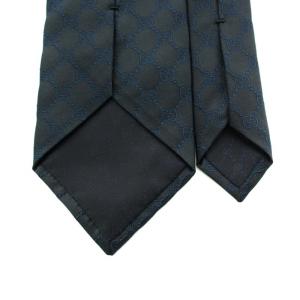 GUCCI ネクタイ レギュラータイ GG柄 絹 シルク 紺 ネイビー