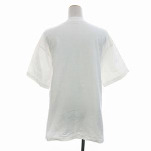 Lois CRAYON Tシャツ カットソー プリント スリット クルーネック 半袖 M 白 ホワイト