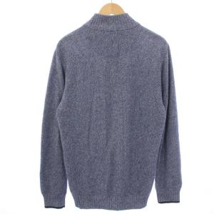 BLACK LABEL CRESTBRIDGE カーディガン ニット 長袖 ハイネック ウール L 青 ブルー 51N03-802-26