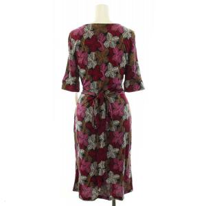 DIANE von FURSTENBERG KYE WITH SLEEVES カシュクールワンピース ひざ丈 五分袖 総柄 シルク 4 M マルチカラー タグ付き