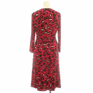 ISSA LONDON ワンピース カシュクール ひざ丈 長袖 8 M ピンク