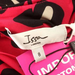 ISSA LONDON ワンピース カシュクール ひざ丈 長袖 8 M ピンク