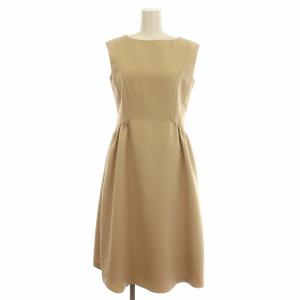 19AW ワンピース ノースリーブ ひざ丈 38 M ベージュ