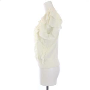 ANAYI 22AW フリルプルオーバー ニット カットソー 半袖 36 S 白 ホワイト 102228-16-310-02-360