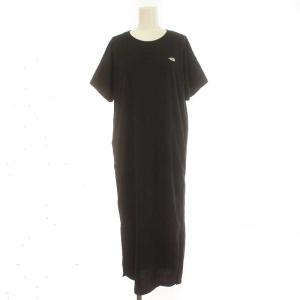 FES ONEPIECE ストレートワンピース ロング 半袖 クルーネック L 黒 ブラック NTW31747