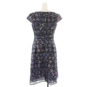 TOCCA 21AW スノーデイジー SNOW DAISY ドレス ワンピース ひざ丈 フレア 半袖 ボートネック レース 花柄 刺繍