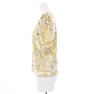 LEONARD FASHION ブラウス カットソー プルオーバー 総柄 M ベージュ 379102