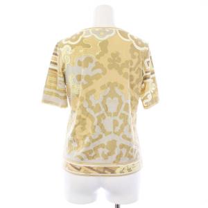 LEONARD FASHION ブラウス カットソー プルオーバー 総柄 M ベージュ 379102