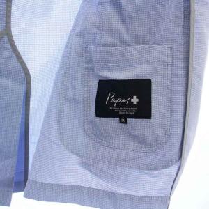 Papas + アンコン2Bジャケット テーラードジャケット センターベント M 水色 ライトブルー