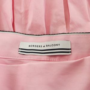 BORDERS at BALCONY コットンコルセットヨークギャザースカート フレアスカート ミモレ ロング 38 M ピンク BD2011-3H-09