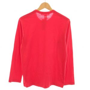 COMME des GARCONS SHIRT 22AW ロングスリーブティー LS TEE カットソー ロンT クルーネック 長袖 ロゴプリント タグ付き S 赤 レッド