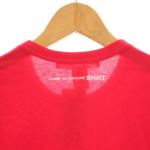 COMME des GARCONS SHIRT 22AW ロングスリーブティー LS TEE カットソー ロンT クルーネック 長袖 ロゴプリント タグ付き S 赤 レッド