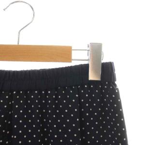 M'S GRACY 23年製 ワイドパンツ イージーパンツ 水玉 ドット 38 M 紺 ネイビー 白 ホワイト