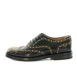 Church's BURWOOD MET ポリッシュドバインダーオックスフォードブローグスタッズ レザー 22.5cm