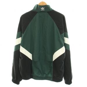 adidas Originals リカイブ REKIVE トラックジャケット ナイロンジャケット アウター ロゴ刺繍 L 緑 グリーン 黒 ブラック HK7321