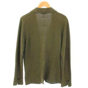 Cruciani ニットジャケット テーラードジャケット 2B シングル 46 M カーキ